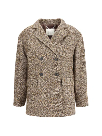 True Royal Vittoria Jacket In Tweed In Brown