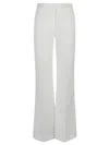True Royal Linen Flared Trousers In White