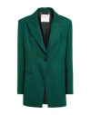True Royal Woman Blazer Dark Green Size 6 Virgin Wool, Elastane