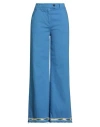 True Royal Woman Jeans Azure Size 10 Cotton, Elastane In Blue