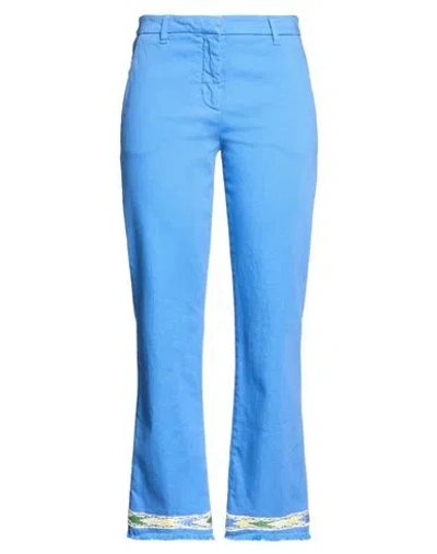 True Royal Woman Jeans Azure Size 8 Cotton, Elastane In Blue