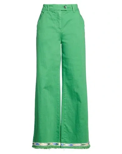 True Royal Woman Jeans Green Size 8 Cotton, Elastane