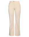 True Royal Woman Pants Beige Size 10 Cotton, Lycra, Elastane