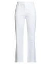 True Royal Woman Pants Beige Size 6 Cotton, Elastane In White