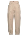 True Royal Woman Pants Beige Size 8 Cotton, Elastane In Beige