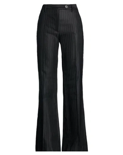 True Royal Woman Pants Black Size 4 Viscose, Linen, Cotton, Polyester