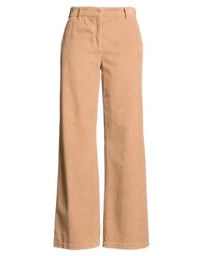 True Royal Woman Pants Camel Size 4 Cotton, Elastane In Gold