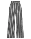 True Royal Woman Pants Charcoal Size 4 Cotton, Linen In Grey
