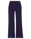 True Royal Woman Pants Dark Purple Size 4 Cotton, Lycra, Elastane