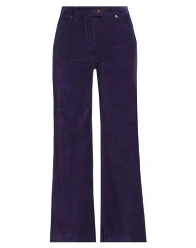 True Royal Woman Pants Dark Purple Size 4 Cotton, Lycra, Elastane