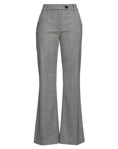 True Royal Houndsthooth Print Trousers In Black