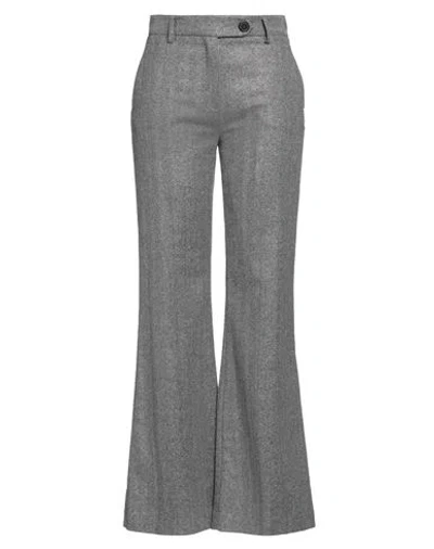True Royal Woman Pants Lead Size 10 Viscose, Wool, Polyester, Polyamide, Elastane In Grey