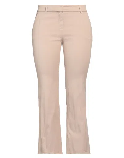 True Royal Woman Pants Light Brown Size 6 Cotton, Elastane In Beige