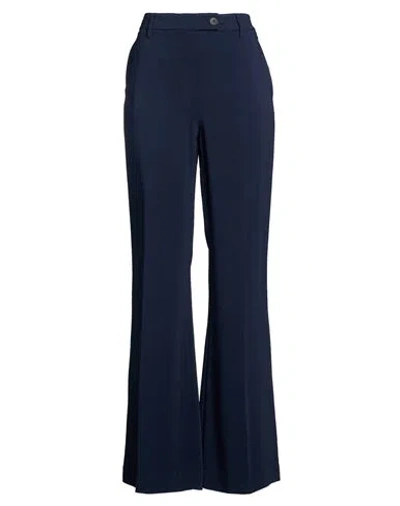 True Royal Woman Pants Navy Size 8 Viscose, Elastane In Blue