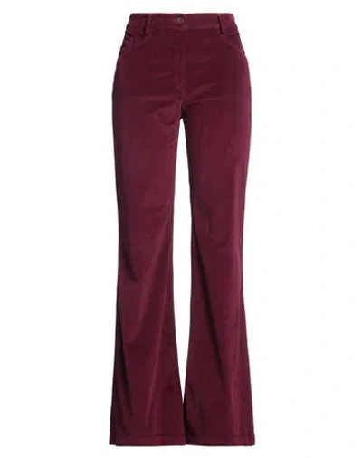True Royal Corduroy Laura Straight Fit Pants In Purple