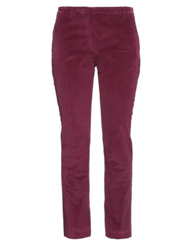 True Royal Woman Pants Plum Size 8 Cotton, Elastane In Purple