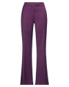 True Royal Woman Pants Plum Size 8 Viscose, Wool, Elastane In Purple