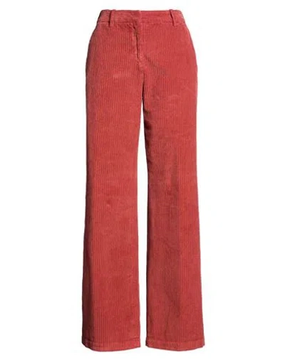 True Royal Woman Pants Rust Size 8 Cotton, Elastane In Red