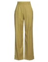 True Royal Woman Pants Sage Green Size 4 Virgin Wool, Elastane In Sage Green