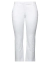 True Royal Woman Pants White Size 10 Cotton, Polyamide, Elastane In White