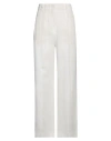 True Royal Woman Pants White Size 12 Linen In White