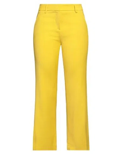 True Royal Woman Pants Yellow Size 2 Viscose, Wool, Elastane