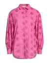 True Royal Woman Shirt Magenta Size 6 Cotton In Magenta