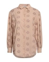 True Royal Woman Shirt Sand Size 10 Cotton In Beige