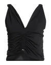 True Royal Woman Top Black Size 6 Viscose, Elastane In Black