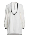 True Royal Woman Blouse Ivory Size 12 Cotton In White