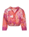 True Royal Woman Top Magenta Size 4 Cotton In Magenta