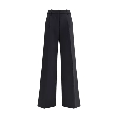 True Royal Wool Casual Women's Pants In Black