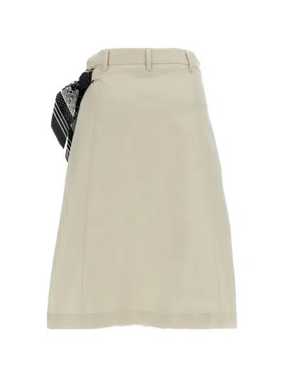 True Royal Wrap Skirt In White