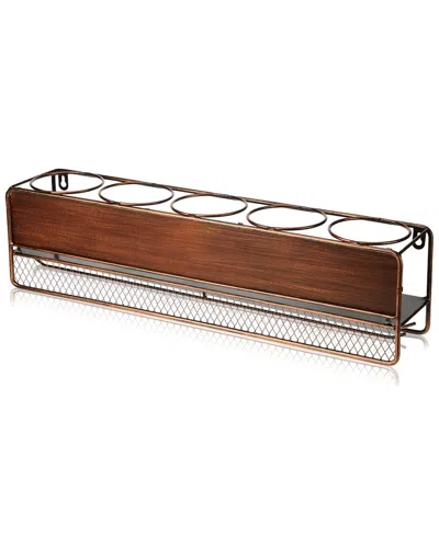 True Rustic Wine Shelf In Brown