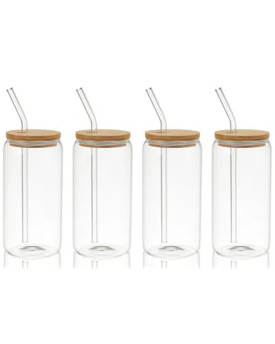 TRUE TRUE SET OF 4 EVERYDAY GLASS TUMBLERS