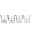 True Set Of 4 Recipe Rocks Glasses