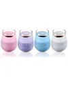 True Set Of 4 Silicone Wrapped Glasses