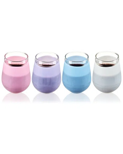 TRUE TRUE SET OF 4 SILICONE WRAPPED GLASSES