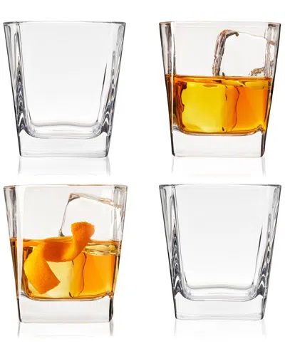 TRUE TRUE SET OF 4 SQUARE ROCKS GLASSES