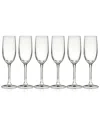 True Set Of 6 Stemmed Champagne Flutes