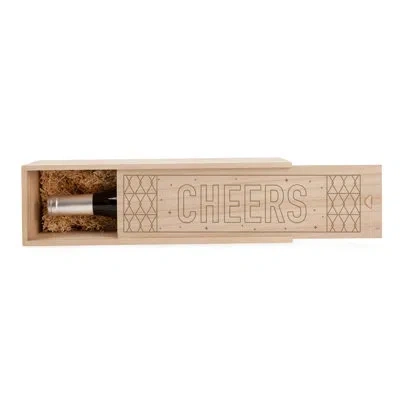 True Single Bottle Wood Wine Box, Cheers