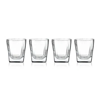 True Square 1.5 oz Shot Glasses, Set Of 4 In Clear