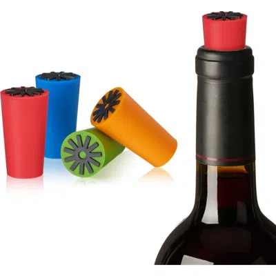 True Starburst Silicone Bottle Stoppers In Multi