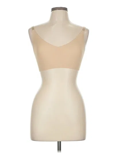 Pre-owned True Tank Top Tan Strapless Neckline Tops In Brown