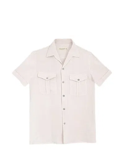 True Tribe Linen Short-sleeve Shirt In Pink