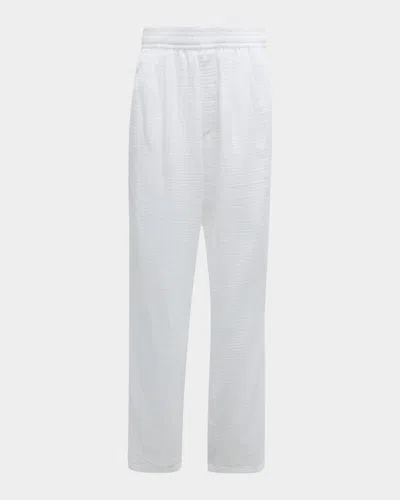 True Tribe Men's Cotton Lawn Lounge Pants In White Angel