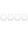 True Whiskey Glasses, Set Of 4 In Clear