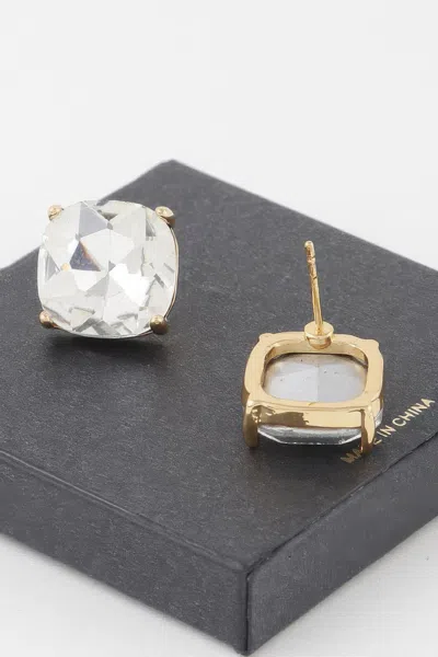 Truedames 14k Rhinestone Stud Earrings In Silver