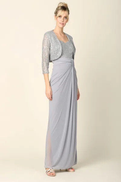 Truedames 2-pc Bolero Jacket Mother Of The Bride Dress In Blue