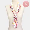 Truedames 6pcs - Lighthouse Anchor Pattern Printed Scarf In White